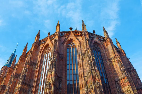 Gothic Catholic church architecture . Frauenkirche church in Nuremberg Germany