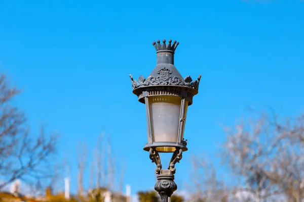 Sokak Lambası Retro Lambası Barselona Nın Sokak Aydınlanması — Stok fotoğraf