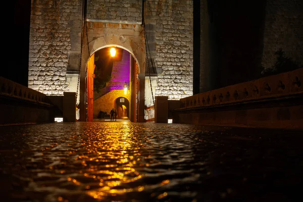 Староместские Ворота Дубровника Средневековое Освещение — стоковое фото