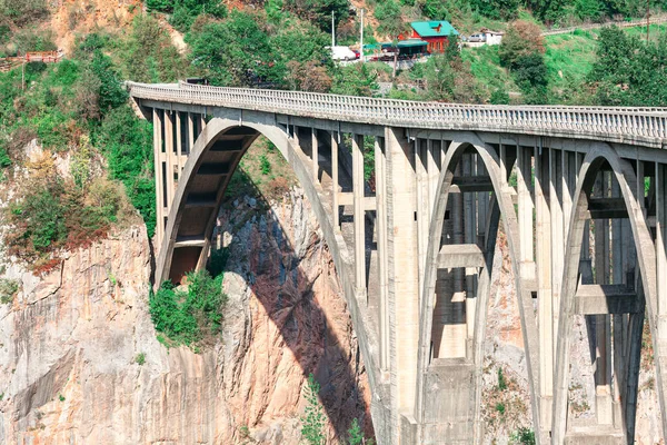 Pont Tara Durdevica Monténégro Pont Avec Grandes Arches — Photo