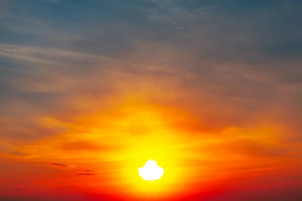 Mooie Zonsondergang Met Wolken Zon Achtergrond Zonsondergang Achtergrond — Stockfoto