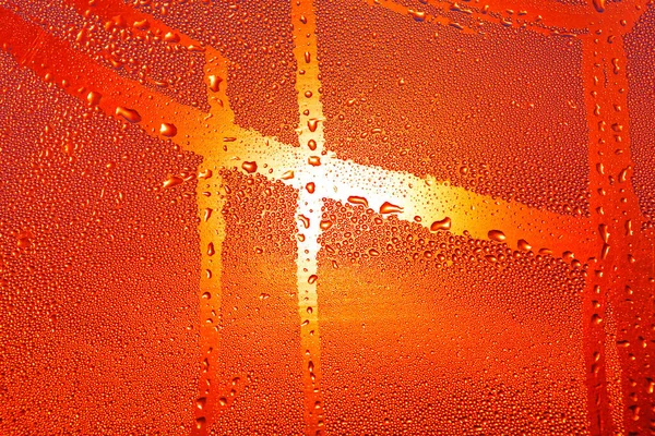 Wassertropfen Auf Dem Glas Als Hintergrund Regentropfen Auf Dem Fenster — Stockfoto