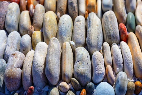 Красочные Галечные Камни Пляже Крупный План Фотографии — стоковое фото