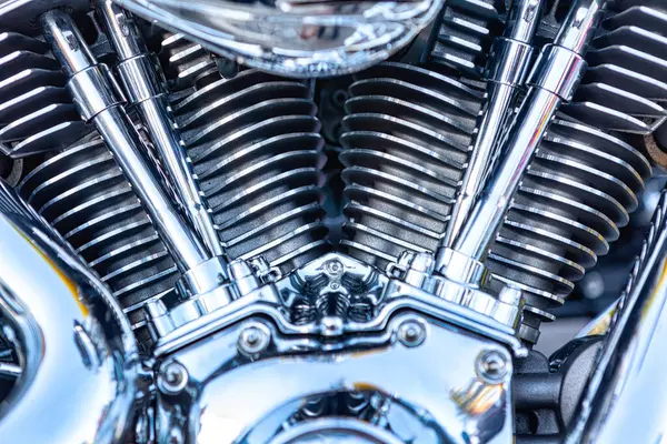 Motocyklový Motor Pozadí Podrobnosti Motorce — Stock fotografie