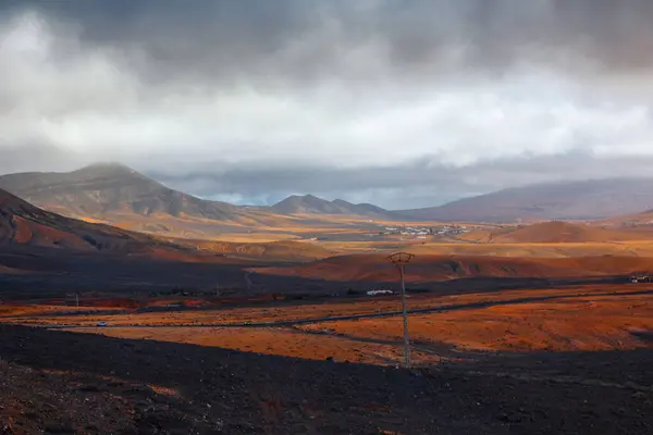 Volcanic Landscape Fuerteventura Canary Islands Spain Stock Photo