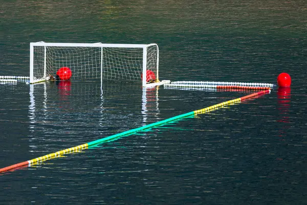 Water Polo Goal Net Water Water Sports Terrain Royalty Free Stock Images