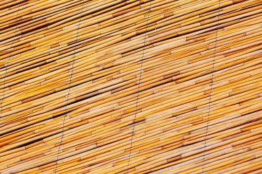 Bambu duvar arkaplanı. Tayland 'da bambu çiti