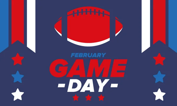 Game Day American Football Playoff Super Party United States Final —  Vetores de Stock