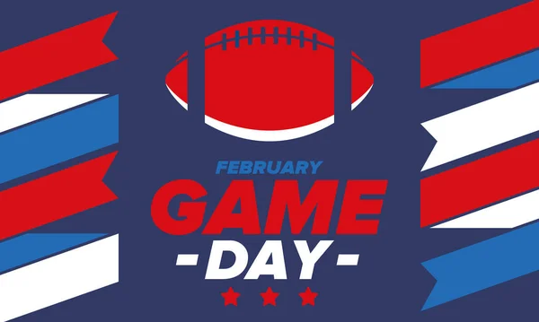 Game Day American Football Playoff Super Party United States Final — Vetor de Stock