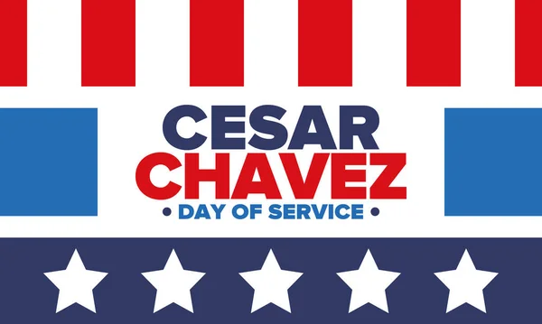 stock vector Cesar Chavez Day. Day of service and learning. The official national american holiday, celebrated annually in Uniter States. Vector poster, banner and illustration