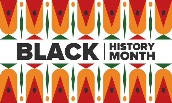 Mes Historia Negra African American History Celebrado Anual Febrero Estados — Archivo Imágenes Vectoriales