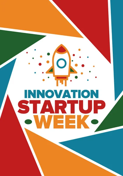 Innovation Startup Week Business Event Make Future Success Technology Development — Stock Vector