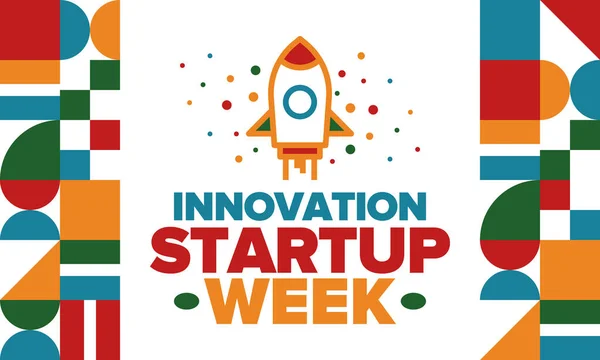 Innovation Startup Week Business Event Make Future Success Technology Development — Stockvector