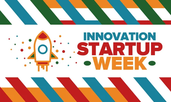 Innovation Startup Week Business Event Make Future Success Technology Development — 스톡 벡터