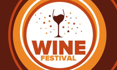 Wine Festival. For wine lovers. Wine tasting. Event for professionals in the wine industry. Winery, restaurants and bars. Trainings and master class for sommelier. Wineglass. Vector illustration