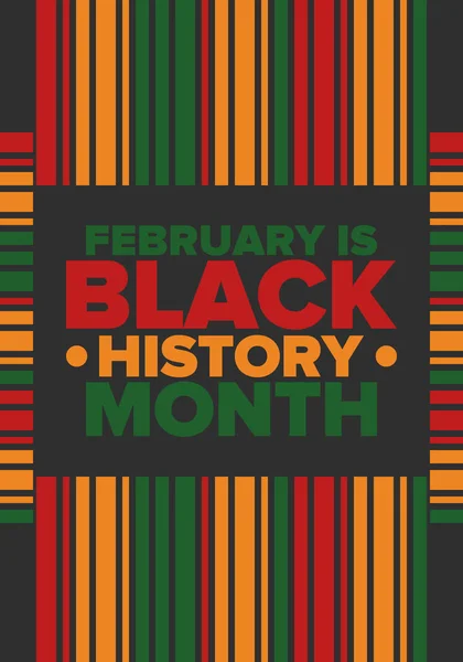Mes Historia Negra African American History Celebrado Anual Febrero Estados — Archivo Imágenes Vectoriales