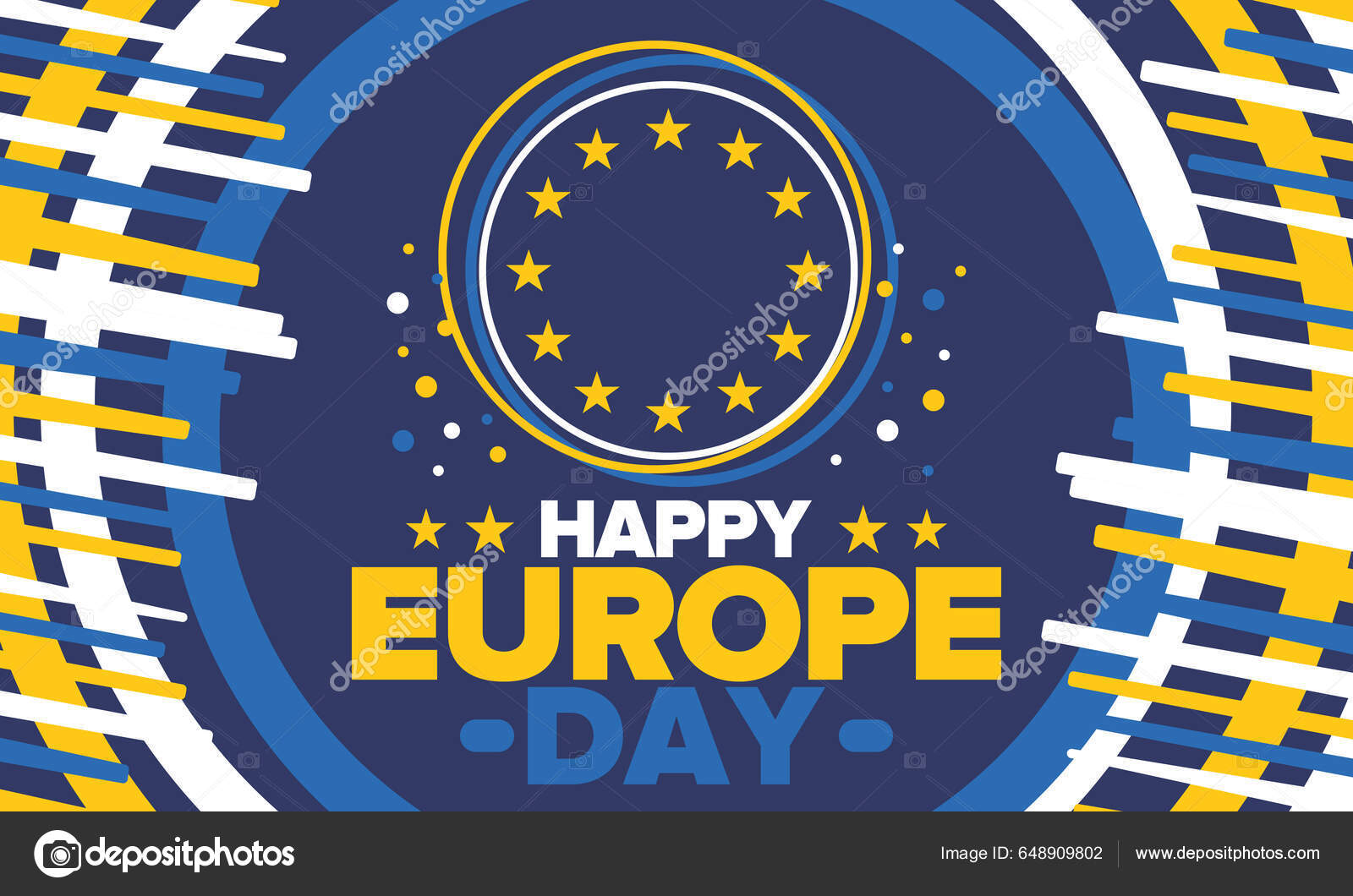 Europe Day Annual Public Holiday May Name Two Annual Observance Stock