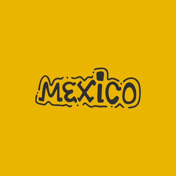 Mexiko Handgeschriebene Vektorschrift Einzigartiges Handgezeichnetes Kinderzimmer Poster Nette Phrasen Pinselkalligrafie — Stockvektor
