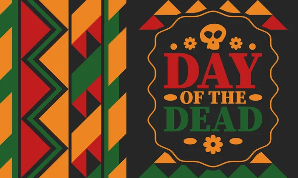 Dia Dos Mortos Novembro Feriado Dedicado Memória Dos Mortos Comemore — Vetor de Stock
