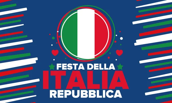 Озил Делла Репубблика Италиана Текст Итальянском День Итальянской Республики Национальным — стоковый вектор