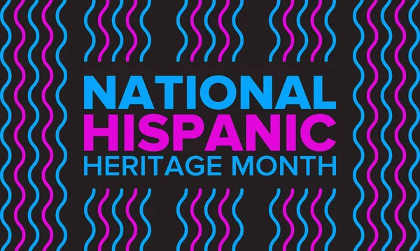 Nationale Spaanse Erfgoedmaand September Oktober Spaanse Latino Amerikaanse Cultuur Vier — Stockvector
