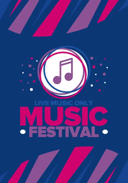 Music Festival Live Music Show Musical Performance Summer Outdoor Concert — Wektor stockowy