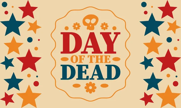 Jour Des Morts Novembre Une Fête Dédiée Mémoire Des Morts — Image vectorielle