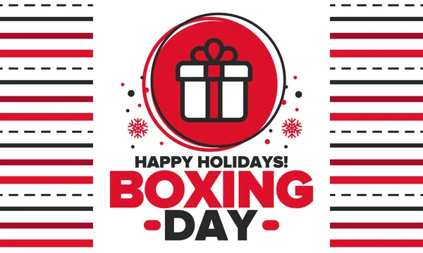 Boxing Day Day Christmas Day Gifts Given Holiday Associated Shopping — Stock Vector