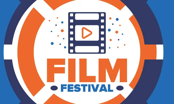 Festival Cine Premio Cine Evento Cinematográfico Gráfico Premier Cine Estudio — Vector de stock