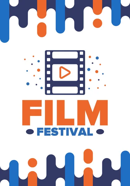 Festival Cine Premio Cine Evento Cinematográfico Gráfico Premier Cine Estudio — Vector de stock