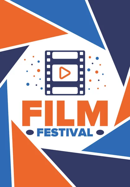 Film Festival Movie Award Cinematography Event Cinema Premier Graphic Video — Stock Vector
