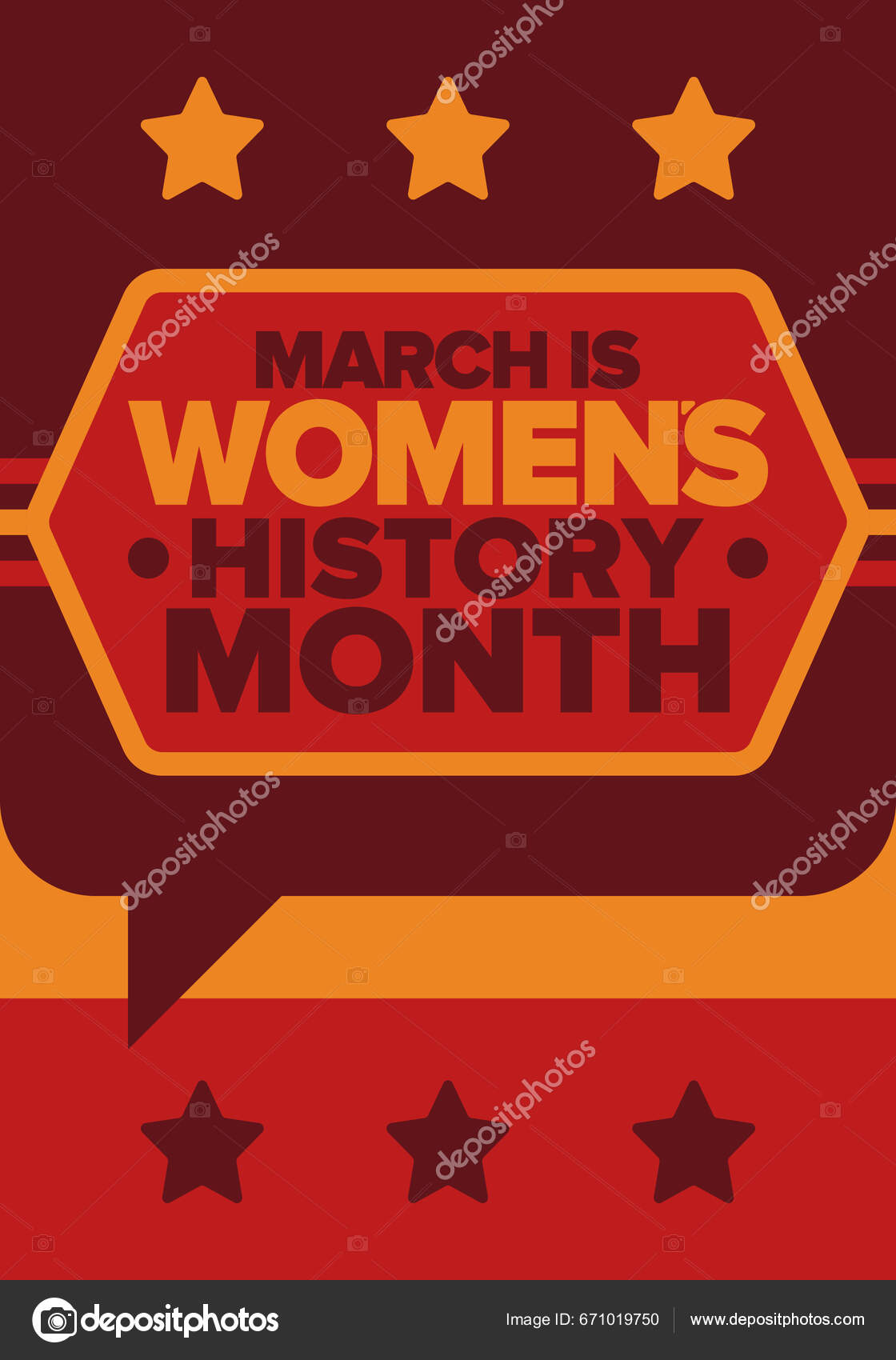 Womens History Month Celebrated Annual March Mark Womens Contribution History Stock Vector By 5078