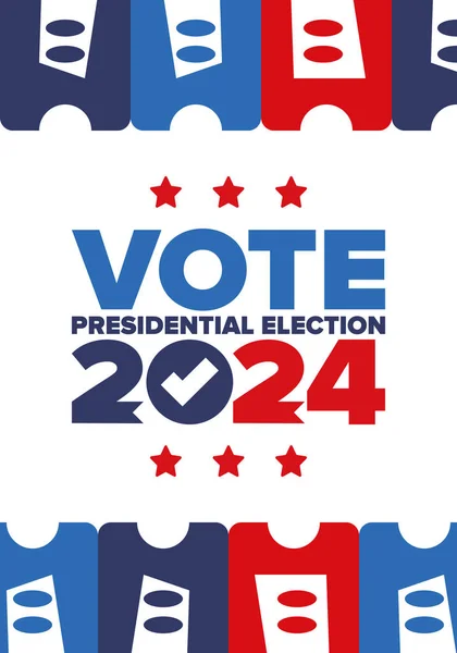 Presidential Election 2024 United States Vote Day November Election Patriotic — Stok Vektör