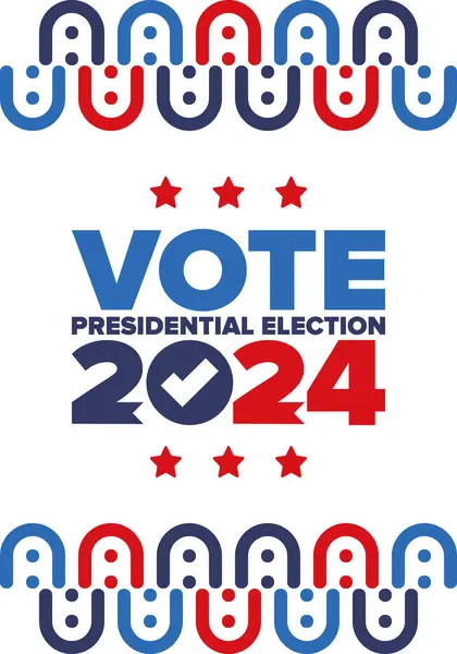Presidential Election 2024 United States Vote Day November Election Patriotic — Stok Vektör