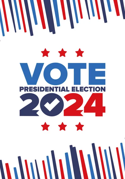 Presidential Election 2024 United States Vote Day November Election Patriotic — Vector de stock