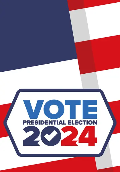 Presidential Election 2024 United States Vote Day November Election Patriotic — Stockvector