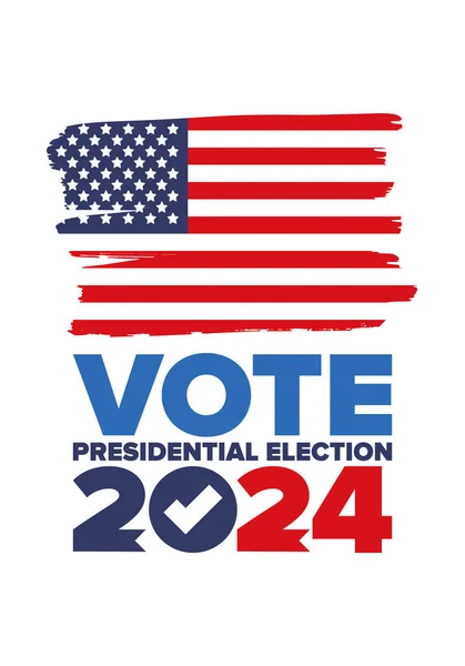 Presidential Election 2024 United States Vote Day November Election Patriotic — Stockvector