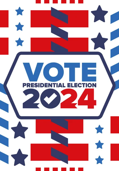 Presidential Election 2024 United States Vote Day November Election Patriotic — 스톡 벡터