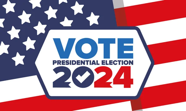 Presidential Election 2024 United States Vote Day November Election Patriotic — стоковый вектор