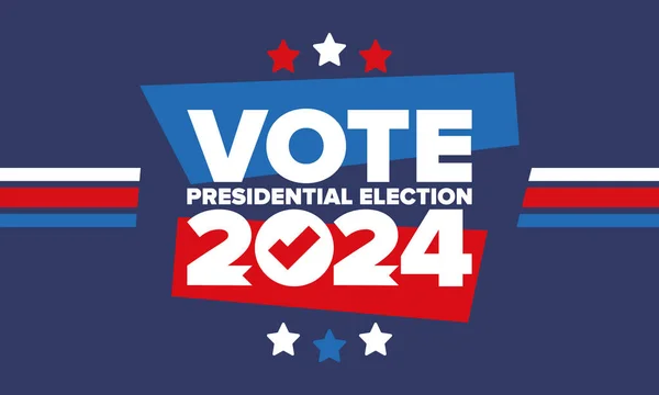 Presidential Election 2024 United States Vote Day November Election Patriotic — ストックベクタ