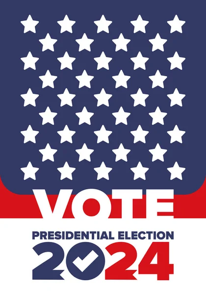 Presidential Election 2024 United States Vote Day November Election Patriotic — Stock vektor