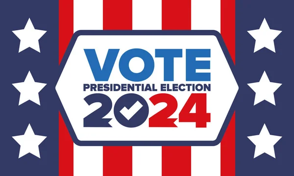 Presidential Election 2024 United States Vote Day November Election Patriotic — Wektor stockowy