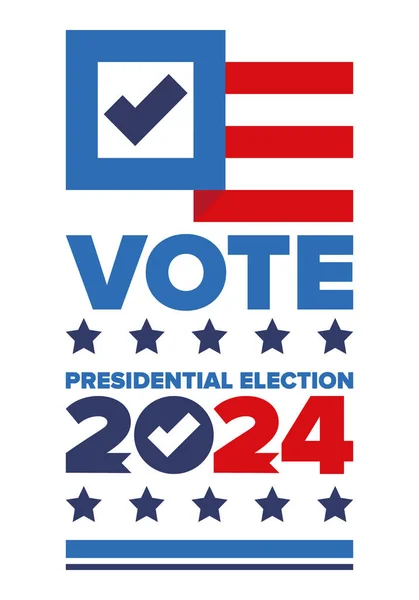 Presidential Election 2024 United States Vote Day November Election Patriotic — Stockvector