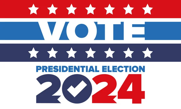 Presidential Election 2024 United States Vote Day November Election Patriotic — Stock vektor