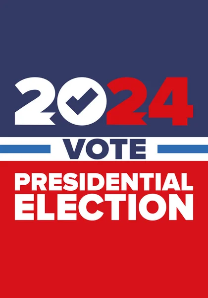 Presidential Election 2024 United States Vote Day November Election Patriotic — Stock Vector