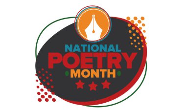 Nisan 'da Ulusal Şiir Ayı. El yazısıyla yazılmış bir poster. Amerika Birleşik Devletleri ve Kanada 'da şiir festivali. Edebi olaylar ve kutlamalar. Tebrik kartı, davet, afiş veya arkaplan