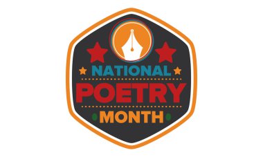 Nisan 'da Ulusal Şiir Ayı. El yazısıyla yazılmış bir poster. Amerika Birleşik Devletleri ve Kanada 'da şiir festivali. Edebi olaylar ve kutlamalar. Tebrik kartı, davet, afiş veya arkaplan