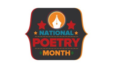 Nisan 'da Ulusal Şiir Ayı. El yazısıyla yazılmış bir poster. Amerika Birleşik Devletleri ve Kanada 'da şiir festivali. Edebi olaylar ve kutlamalar. Tebrik kartı, davet, afiş veya arkaplan