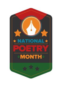 Nisan 'da Ulusal Şiir Ayı. El yazısıyla yazılmış bir poster. Amerika Birleşik Devletleri ve Kanada 'da şiir festivali. Edebi olaylar ve kutlamalar. Tebrik kartı, davet, afiş veya arkaplan