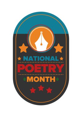 Nisan 'da Ulusal Şiir Ayı. El yazısıyla yazılmış bir poster. Amerika Birleşik Devletleri ve Kanada 'da şiir festivali. Edebi olaylar ve kutlamalar. Tebrik kartı, davet, afiş veya arkaplan